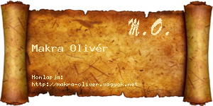 Makra Olivér névjegykártya