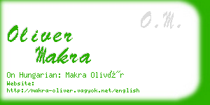 oliver makra business card